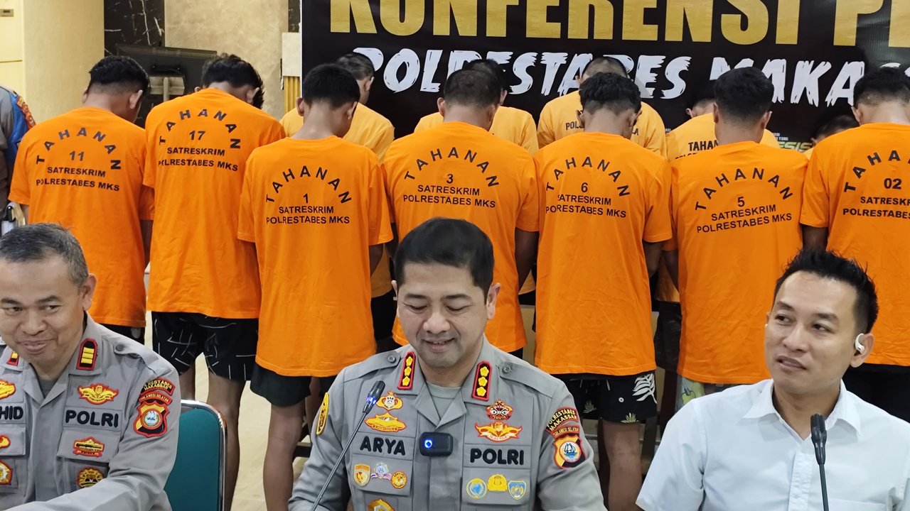 Polisi Tangkap 27 Orang Buntut Pembusuran 7 Warga dan 1 Polisi di Makassar