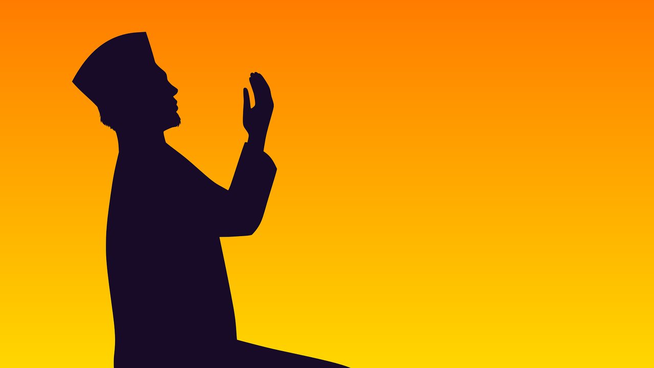 ilustrasi orang sedang berdoa