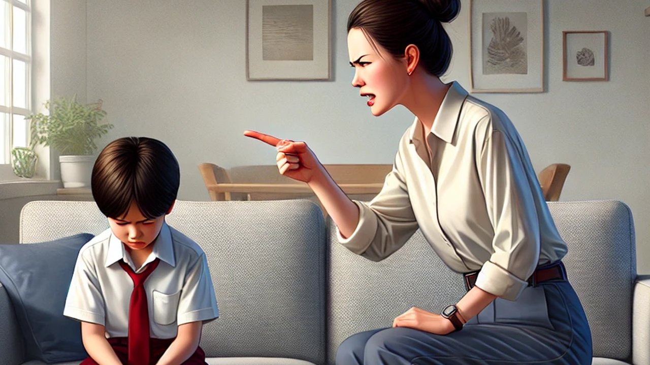 Ibu marah pada anak