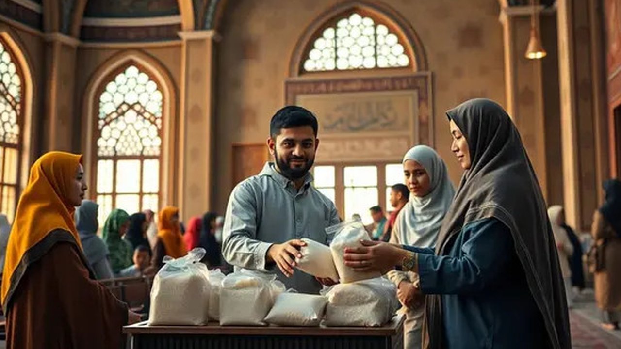 rumus pembagian zakat fitrah Ilustrasi dibuat AI