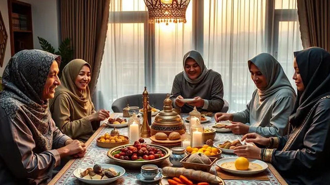 Iftar atau buka bersama di Windsor Castle (Istana Windsor), Inggris. (Royal Collection Enterprises Limited 2025, Royal Collection Trust)