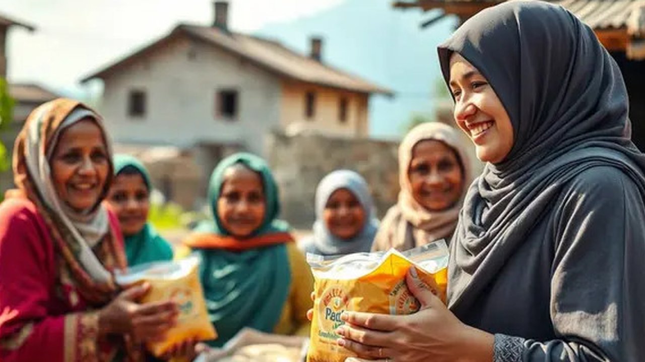 bersedekah dapat menghapus perbedaan antara Ilustrasi dibuat AI