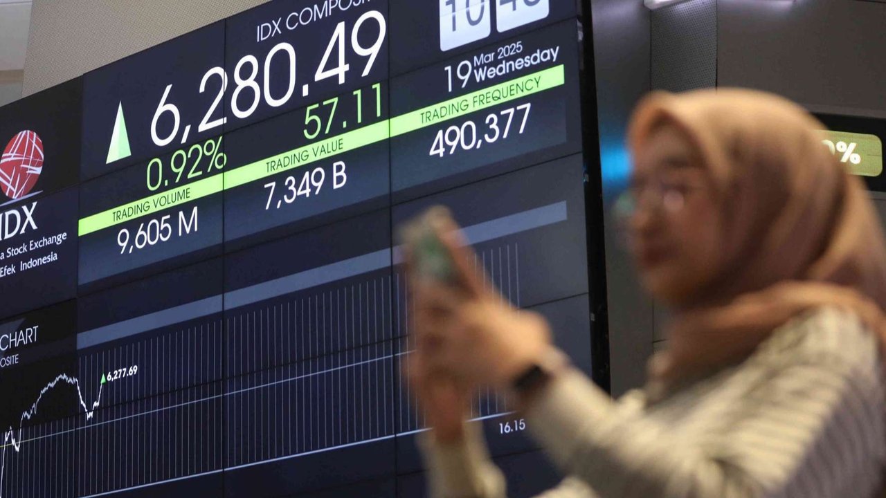 IHSG ditutup pada zona hijau pada Rabu (19/3/2025). Indeks saham berada di level 6.311,66 atau naik +88,27 (1,42 persen) dari hari sebelumnya.