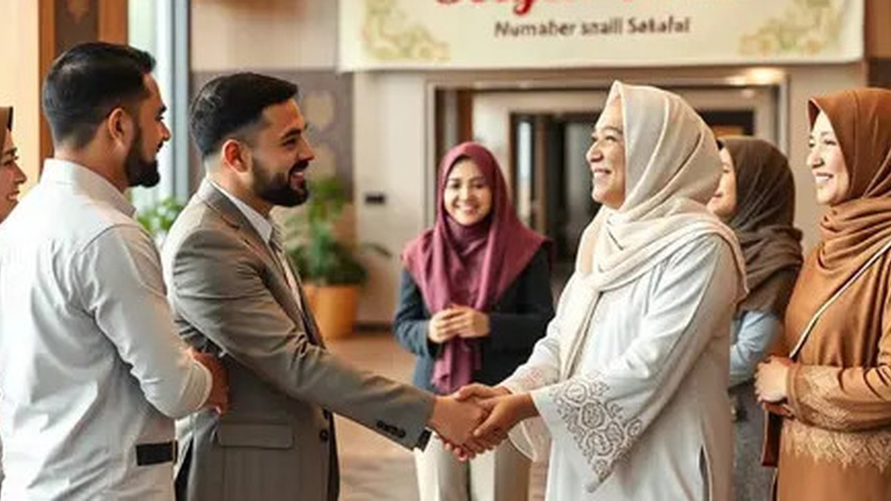 ucapan selamat lebaran perusahaan Ilustrasi dibuat AI