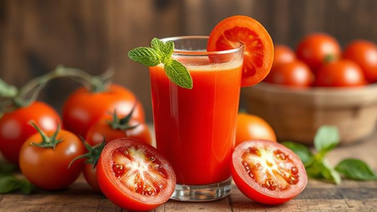 5 Minuman yang Bisa Perbaiki Kadar Kolesterol, Salah Satunya Jus Tomat. Foto dibuat oleh AI.