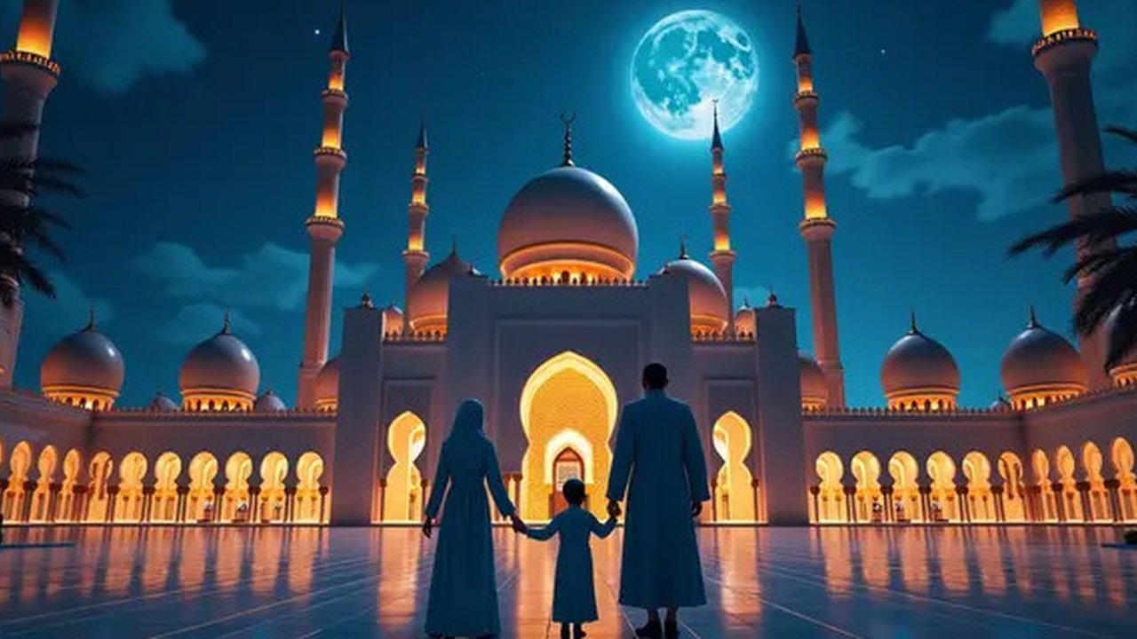 tata cara malam nisfu syaban Ilustrasi dibuat Stable Diffusion