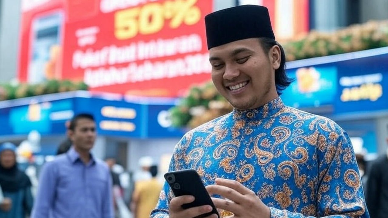 Ilustrasi paket internet diskon 50 persen selama libur lebaran 2025