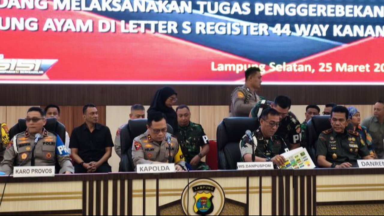 Satu Polisi Jadi Tersangka Kasus Judi Sabung Ayam Berdarah di Lampung, Ini Perannya