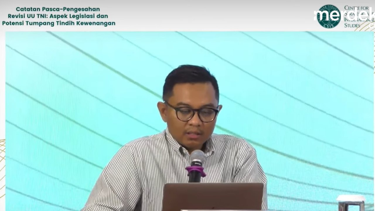 VIDEO: Kejutan! CSIS Blak-blakan Catatan-Catatan Kritis dari Proses Revisi UU TNI