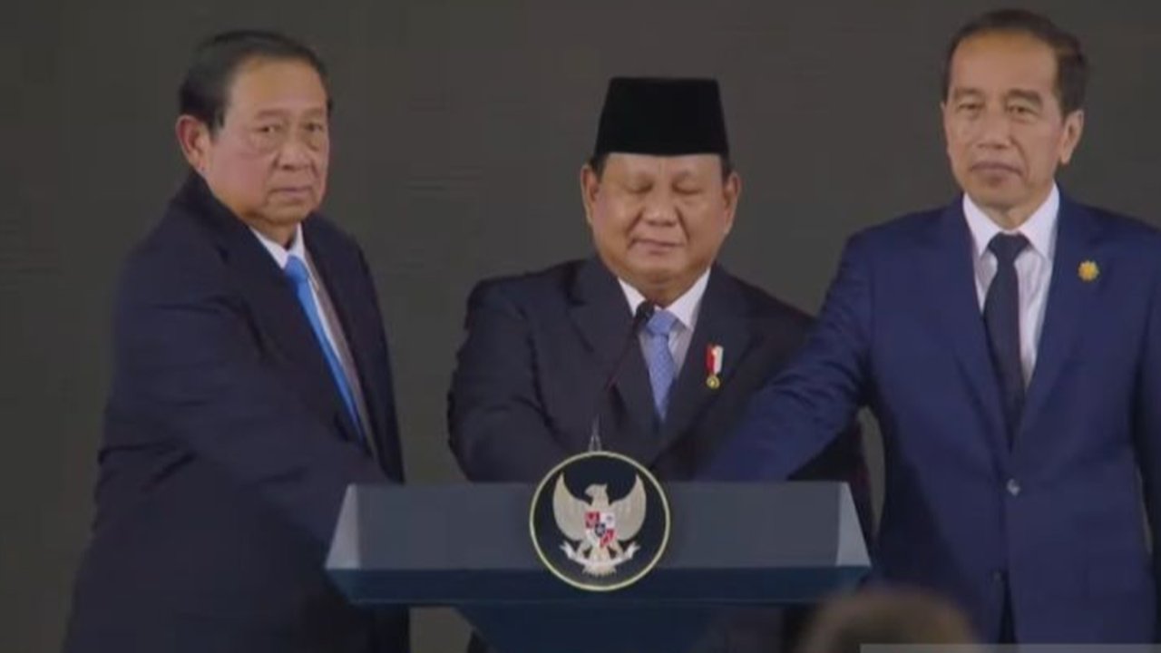 Prabowo Didampingi SBY dan Jokowi Resmikan Danantara