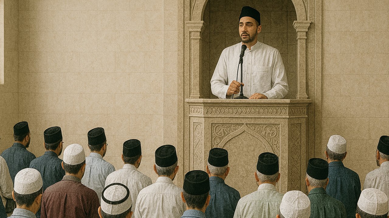 Ilustrasi Mendengarkan Khutbah saat Sholat Ied