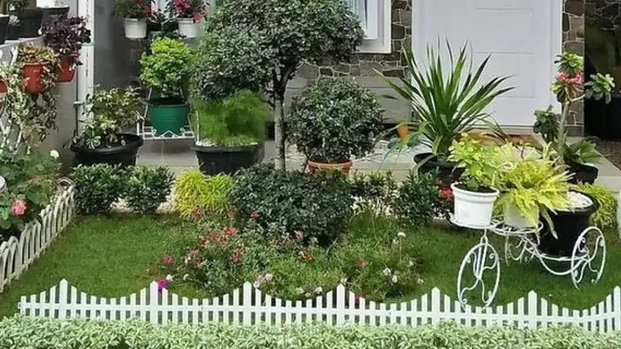 ilustrasi desain taman rindang di rumah by pinterest