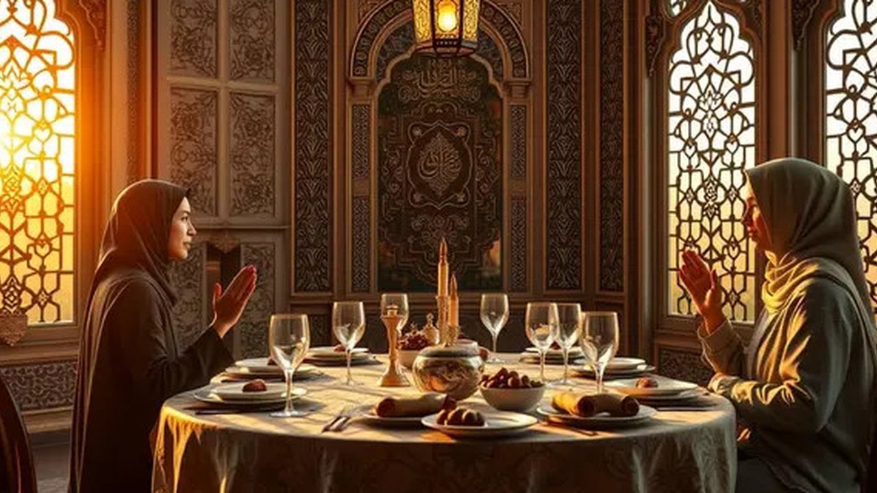 ucapan selamat berbuka puasa Ilustrasi dibuat AI