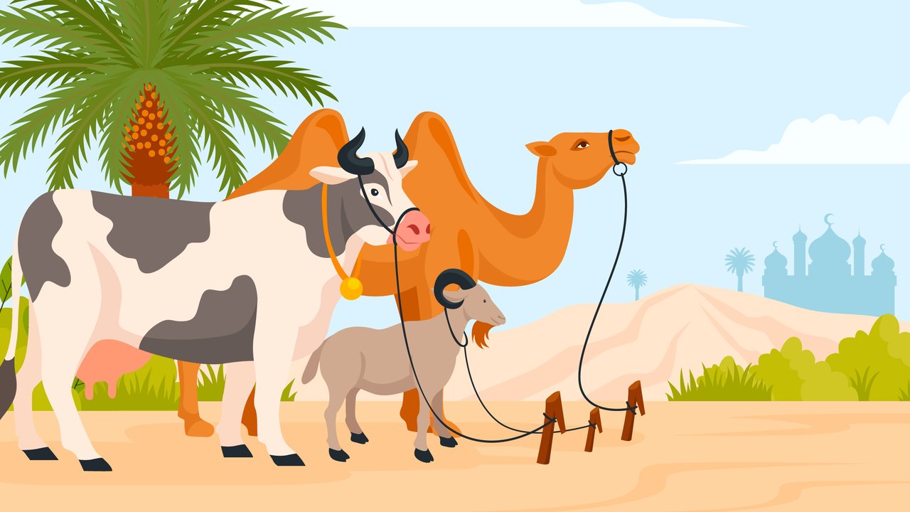 Ilustrasi hewan kurban. (Photo Copyright by Freepik)
