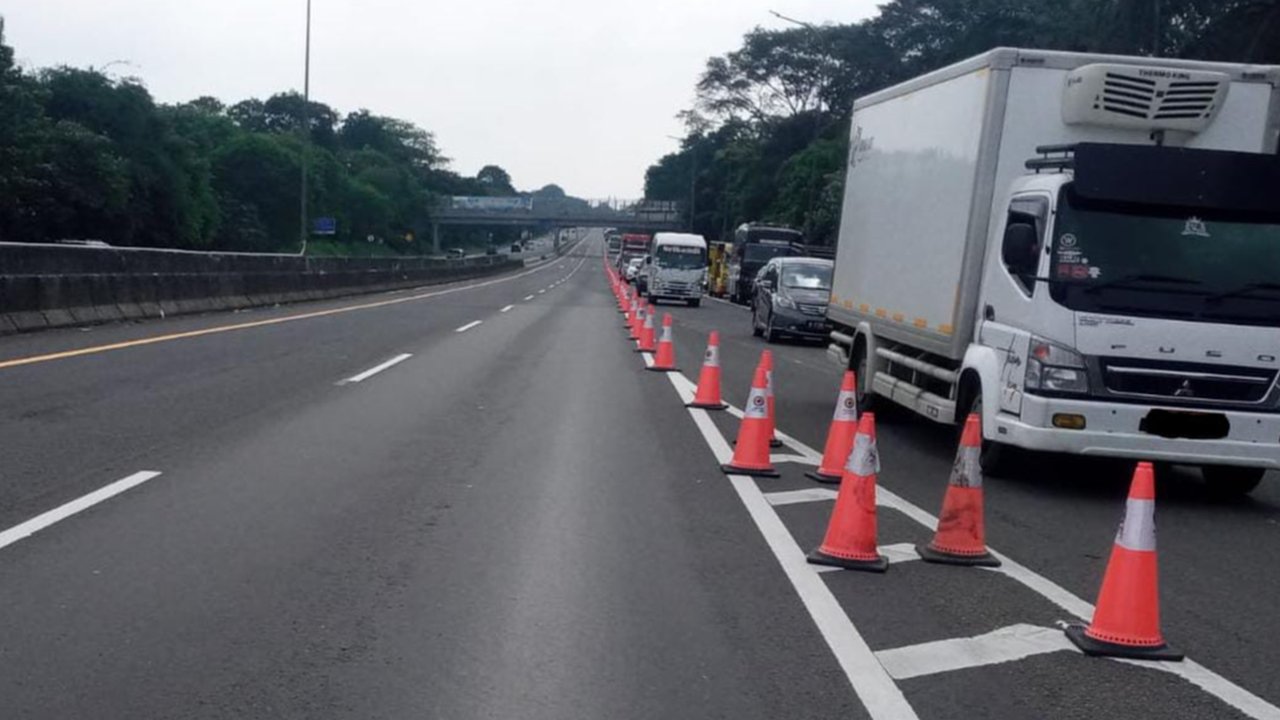 Update Arus Mudik: Contraflow di Tol Jakata-Cikampek Diberlakukan dari KM 36-KM 70
