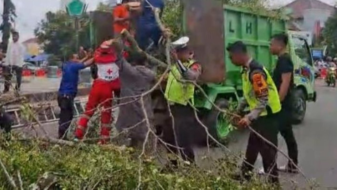 Pohon Tumbang Timpa Jemaah Salat Idulfitri di Pemalang