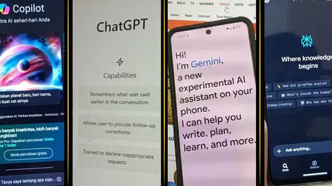 Banner Infografis 4 Rekomendasi Chatbot AI Terbaik. (Liputan6.com/Gotri/Abdillah)