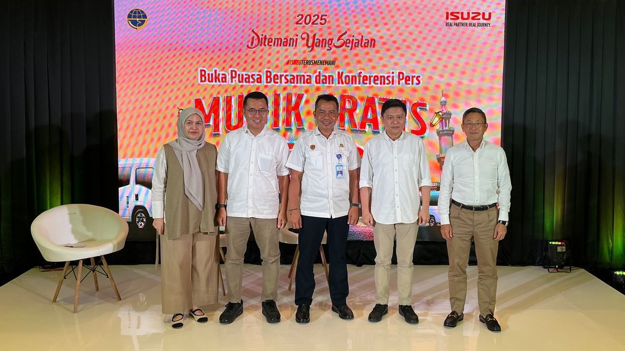 Konferensi pers Isuzu Mudik Gratis 2025 #DitemanYangSejalan, Rabu (5/3/2025).