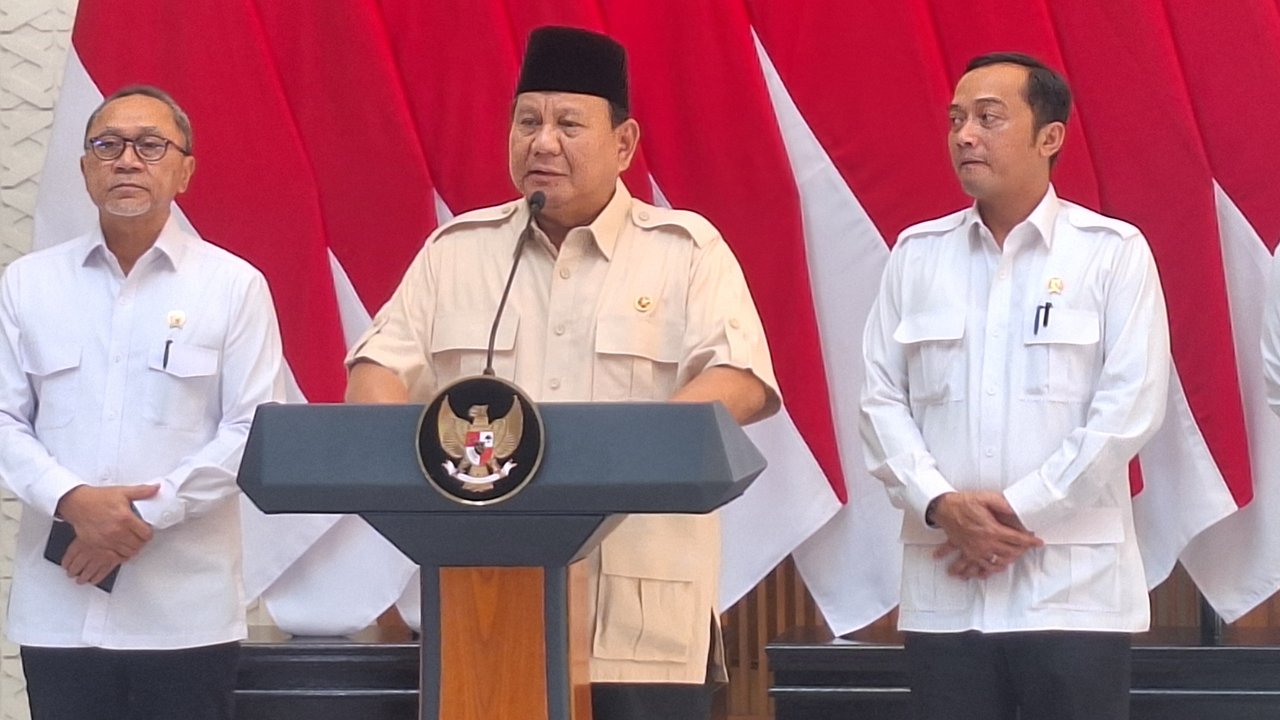 Prabowo Subianto dan Menteri Kabinet Merah Putih