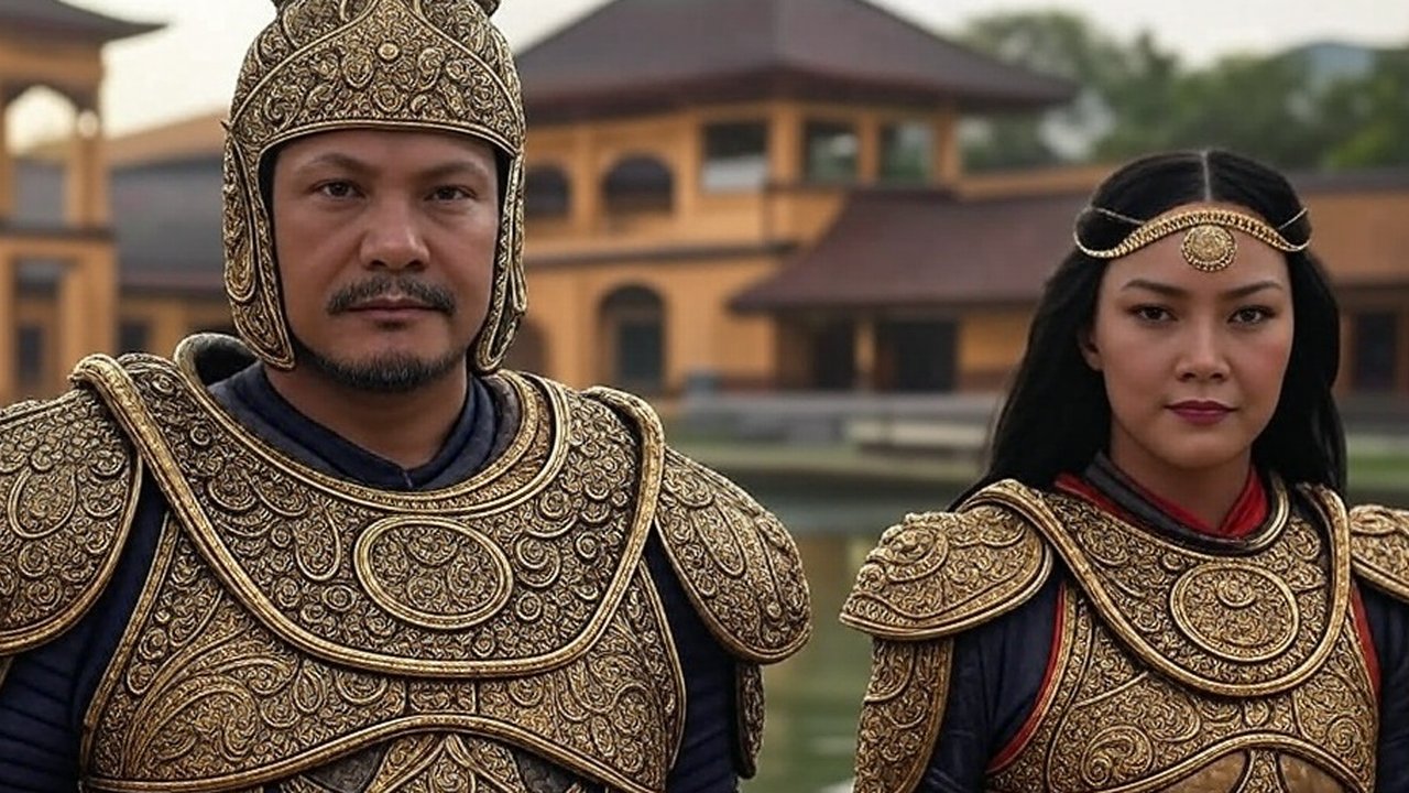 Gambar Ratu Tribuana Tunggadewi dengan Patih Gajah Mada