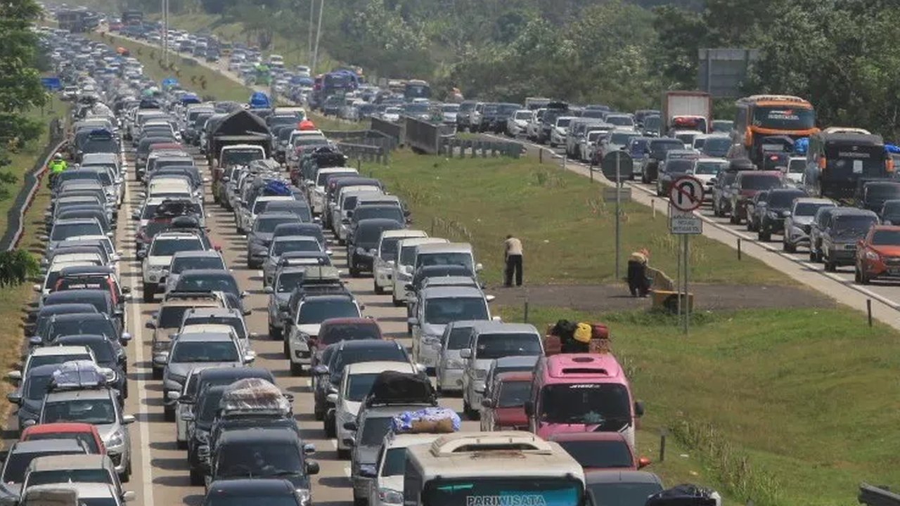 Ilustrasi kemacetan yang terjadi saat arus mudik Lebaran.