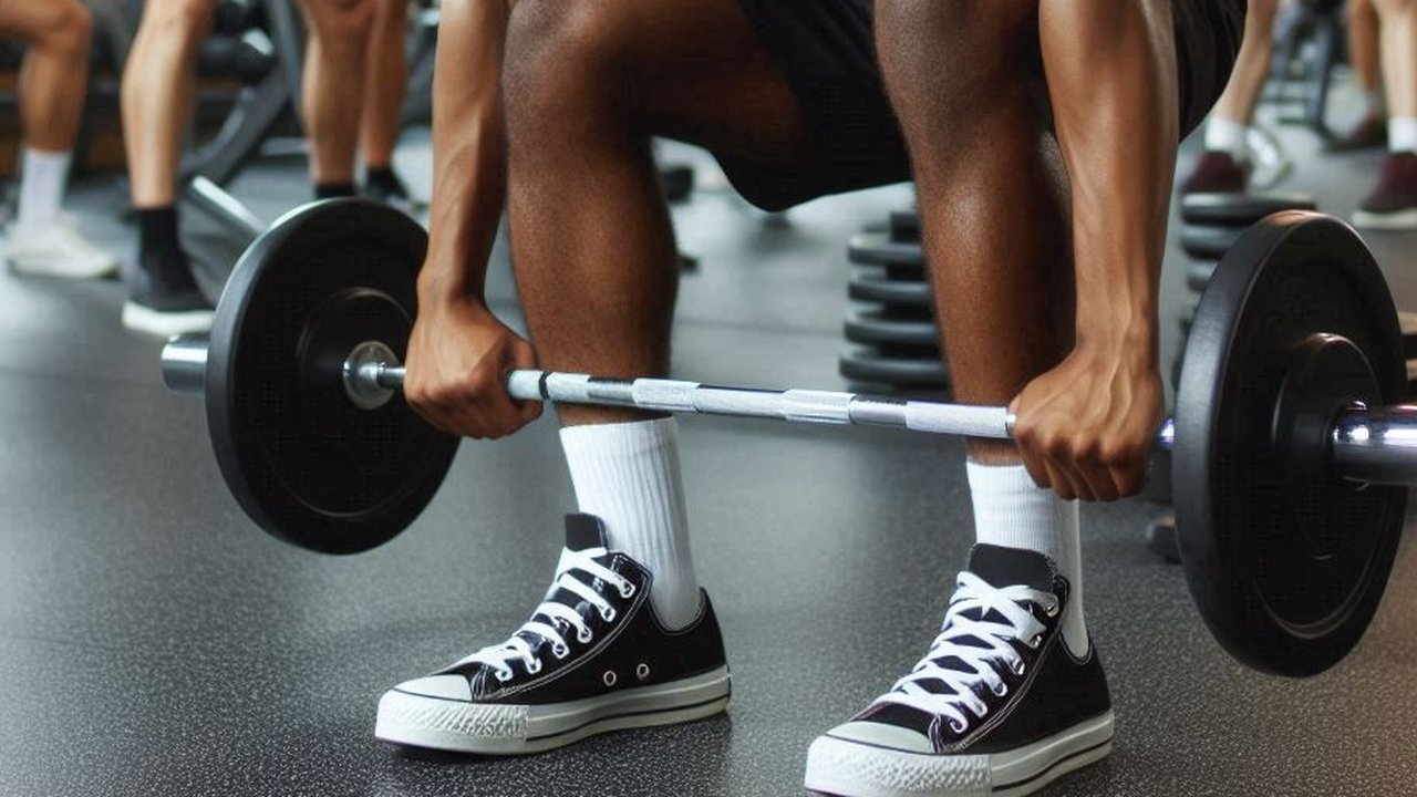 Ilustrasi Angkat Beban di Gym