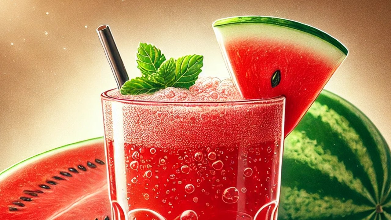 Ilustrasi jus semangka
