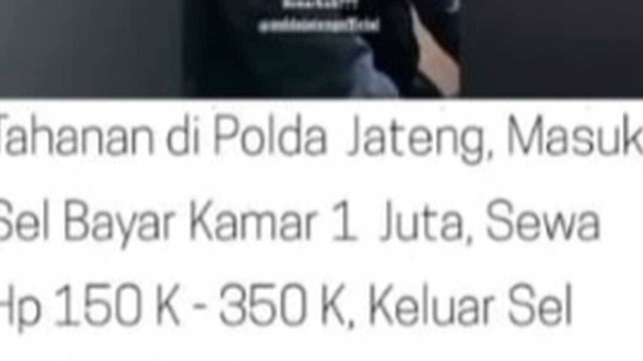 Propam Polda Jateng Usut Dugaan Jual Beli Fasilitas di Rutan, Periksa Anggota Bertugas