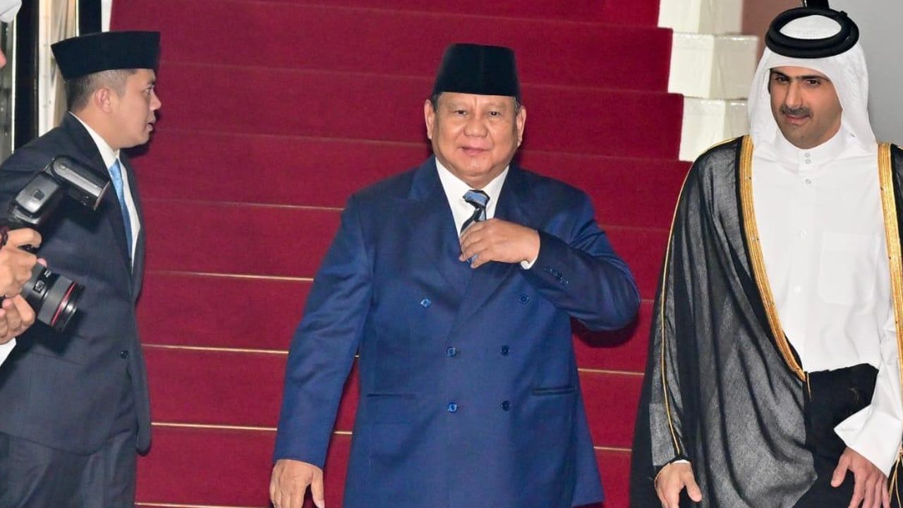 Tiba di Doha, Prabowo Bertemu Emir Qatar di Istana Amiri Diwan