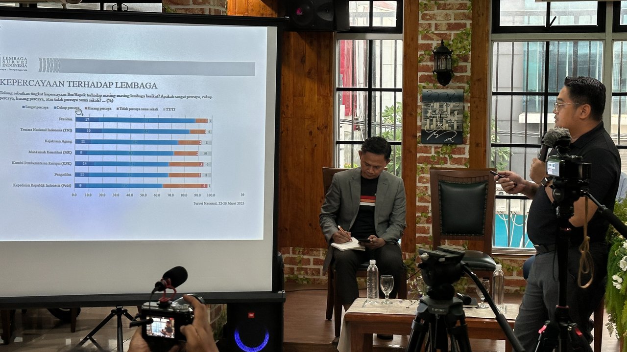 Survei LSI soal tingkat kepercayaan publik terhadap lembaga penegak hukum