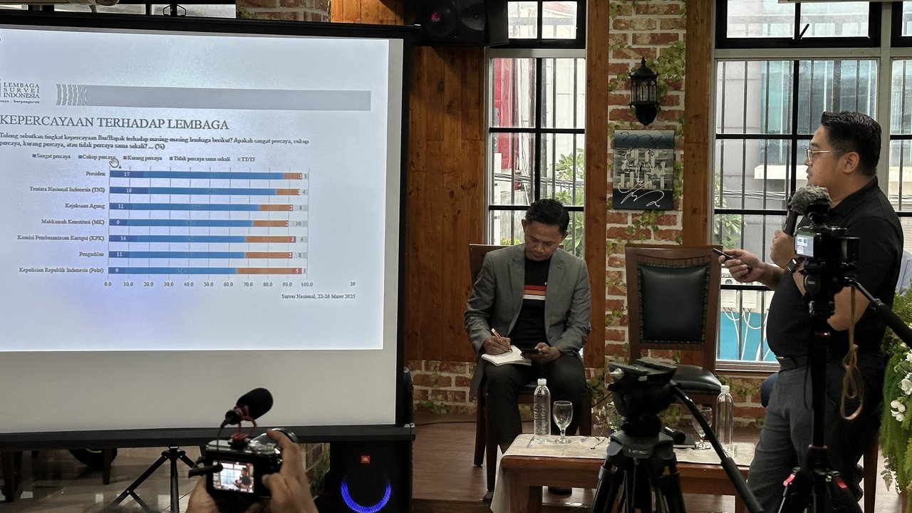 Survei LSI soal tingkat kepercayaan publik terhadap lembaga penegak hukum
