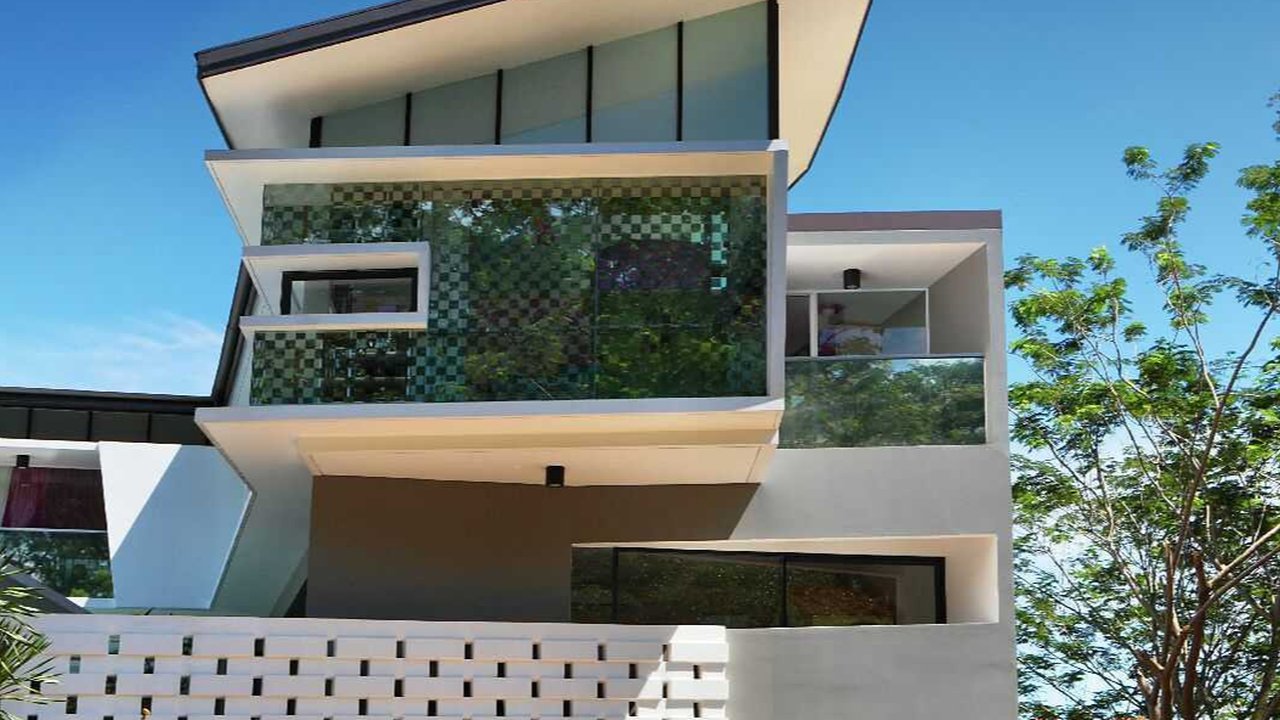 Arsitektur fasad rumah modern karya Wastu Cipta Parama. (dok. Wastu Cipta Parama/Arsitag.com)