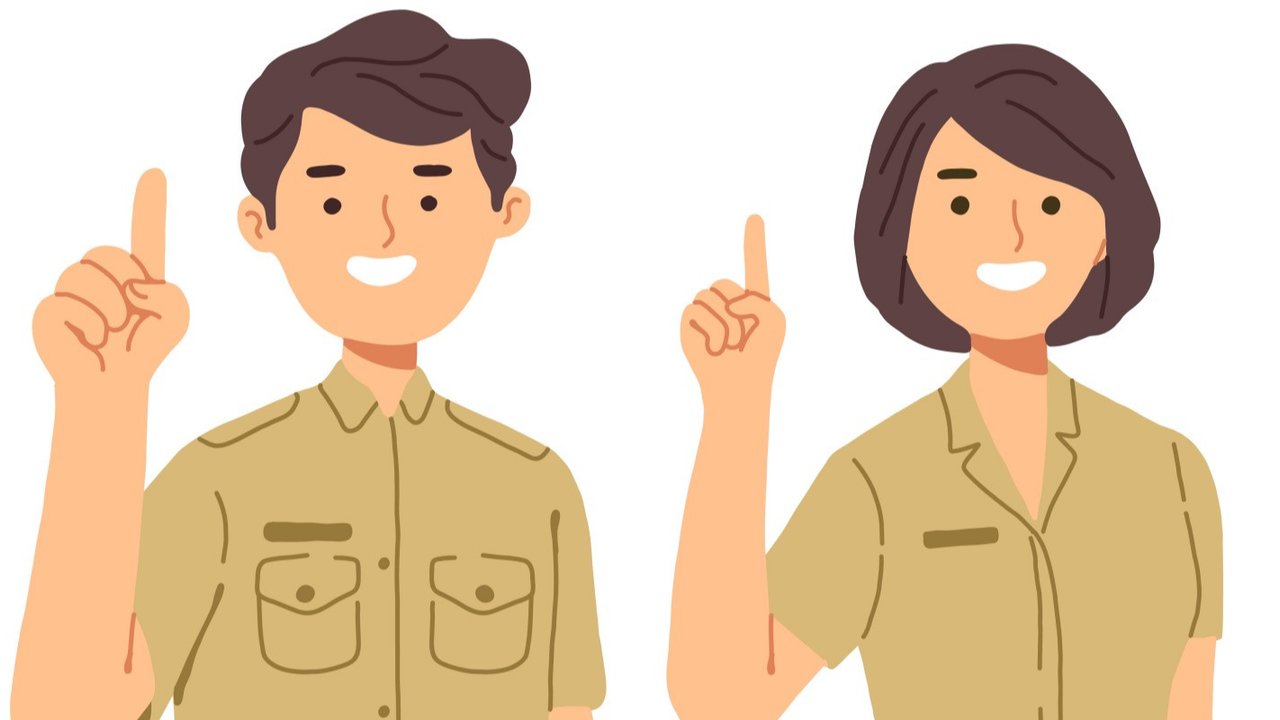 Ilustrasi guru, PNS, pegawai.