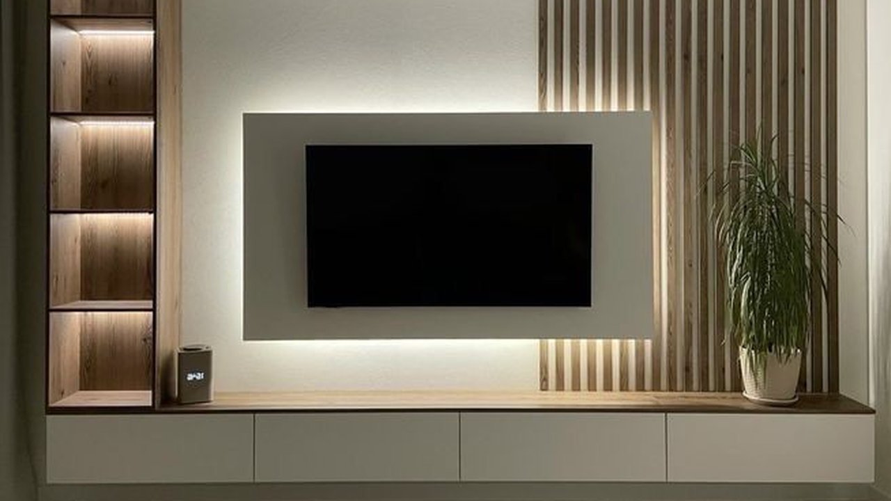 Rak TV Minimalis (Foto: Pinterest/whaianne)