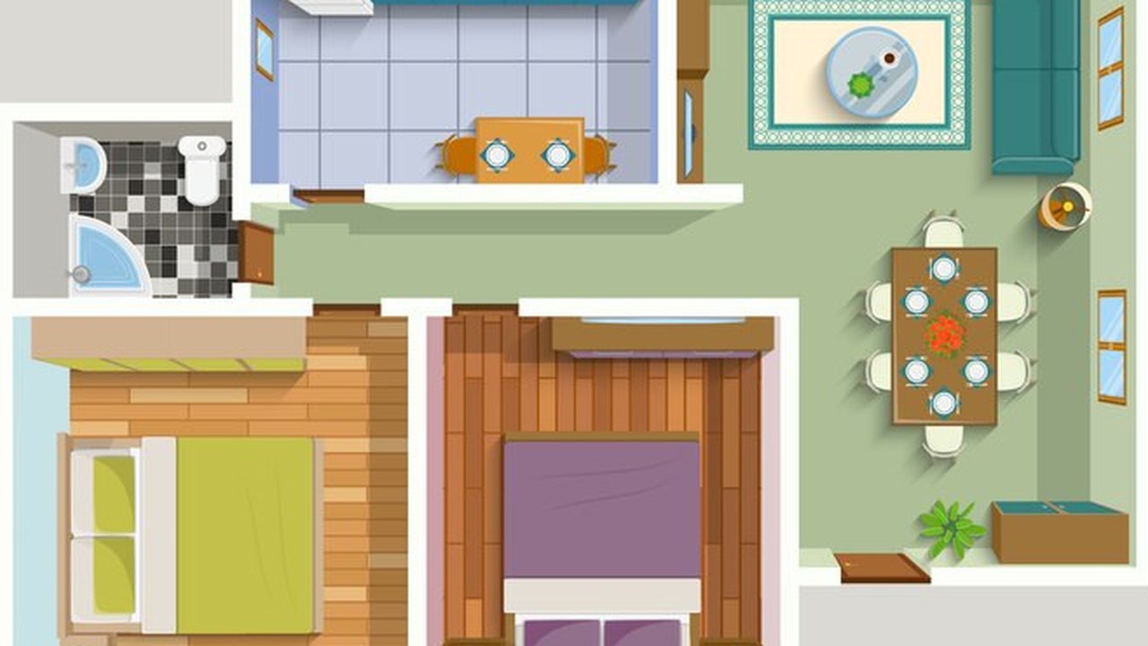 Inspirasi Denah Rumah Minimalis (Foto: freepik macrovector)