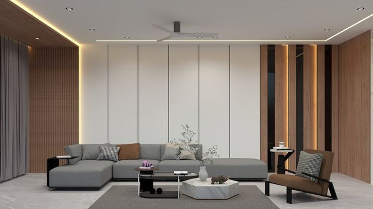 Plafon minimalis untuk rumah kecil (Foto: Pixologic Interior on Pinterest)