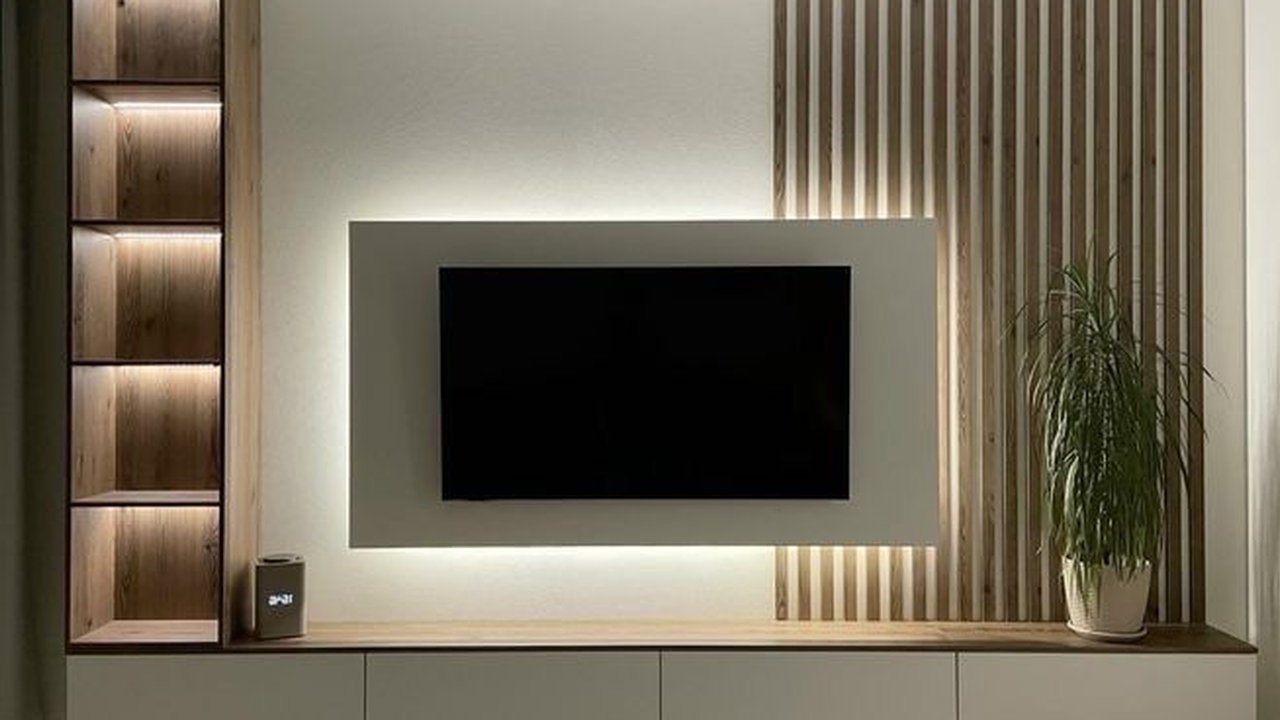 Rak TV Minimalis (Foto: Pinterest/whaianne)