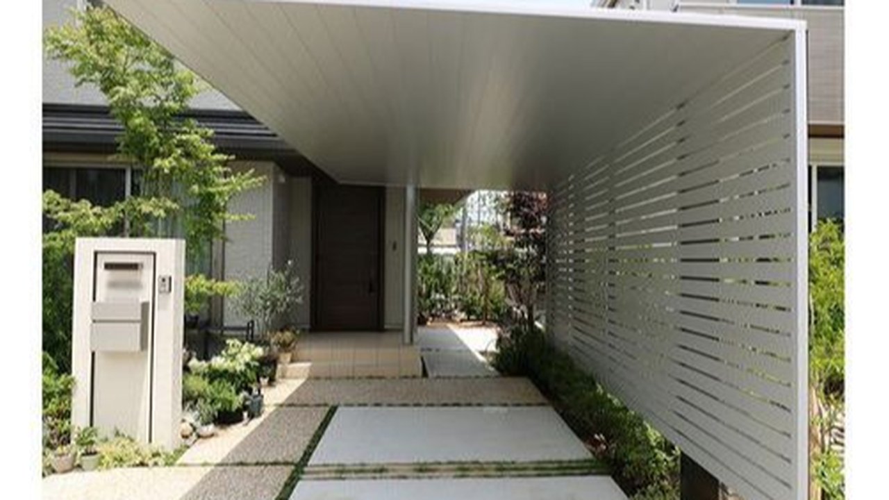 Desain Garasi Semi Outdoor