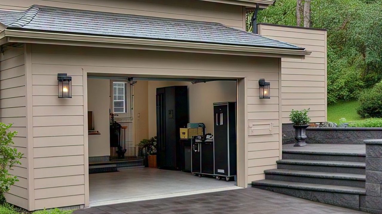 Garasi terhubung langsung dengan teras. (Liputan6.com/MetaAi)