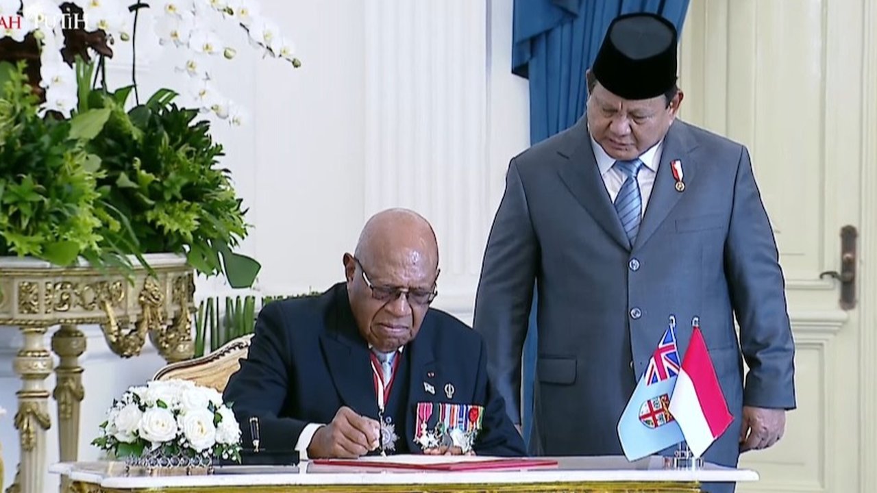 Prabowo Sambut Kunjungan Resmi PM Fiji Sitiveni Rabuka di Istana Merdeka