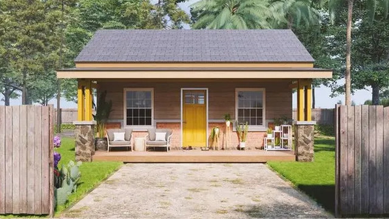 Ilustrasi rumah sederhana di kampung (Foto: Pinterest)