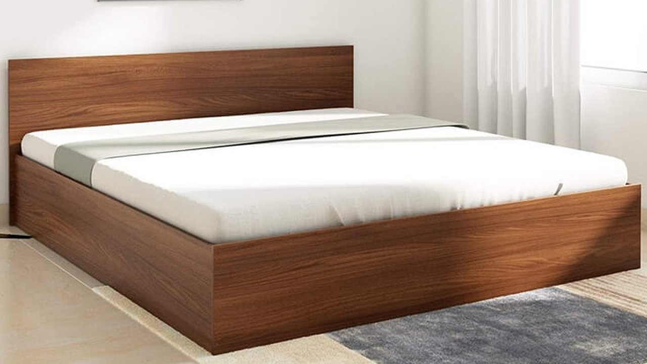ilustrasi kasur kayu minimalis