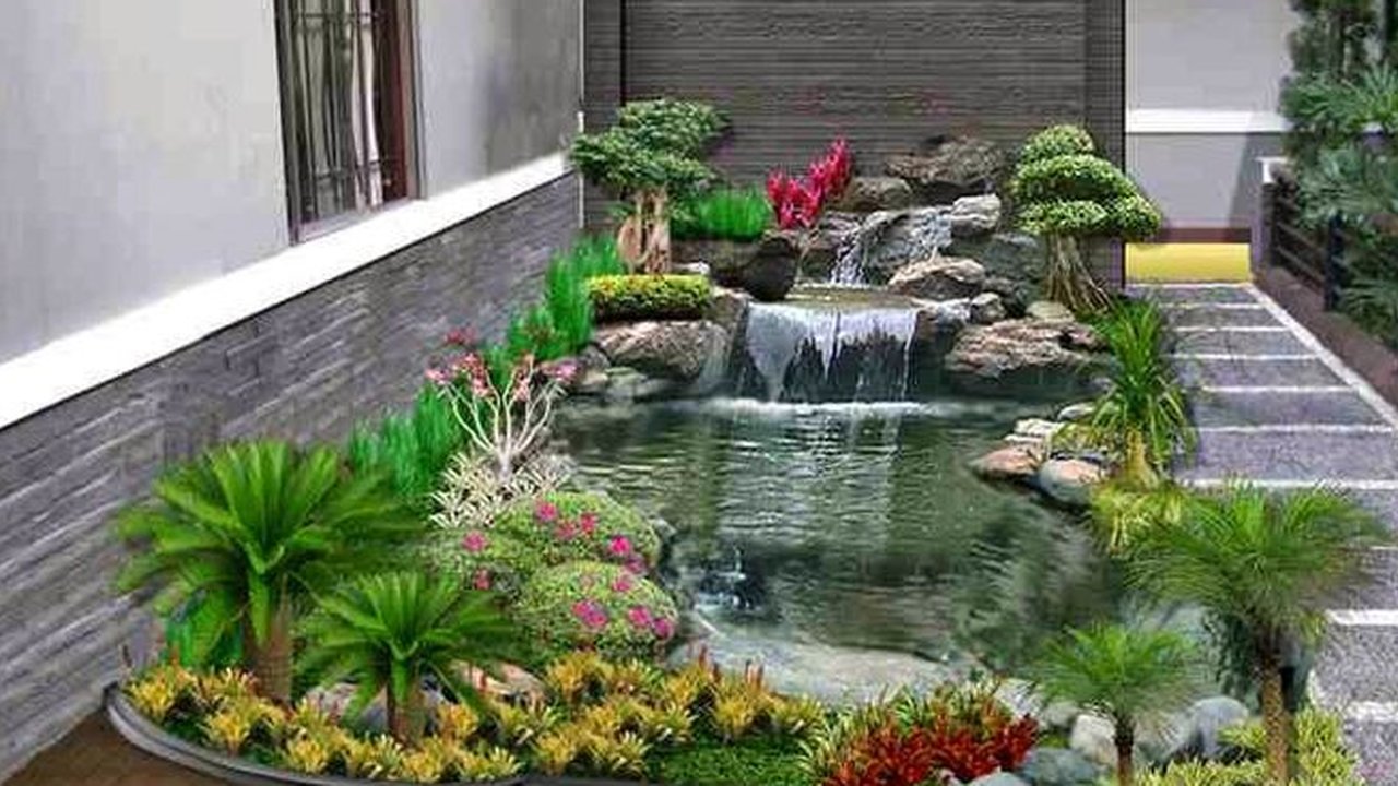 Kolam Ikan Koi Minimalis yang Menarik