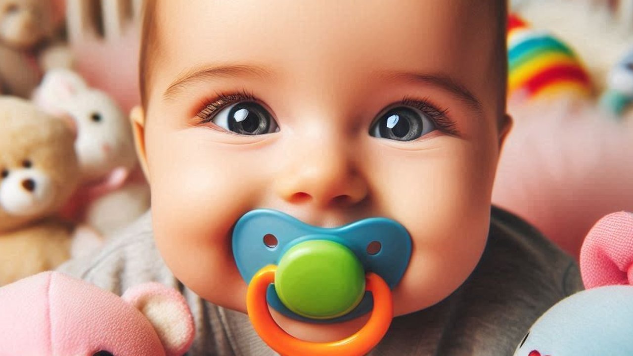 Ilustrasi Bayi Menggunakan Empeng