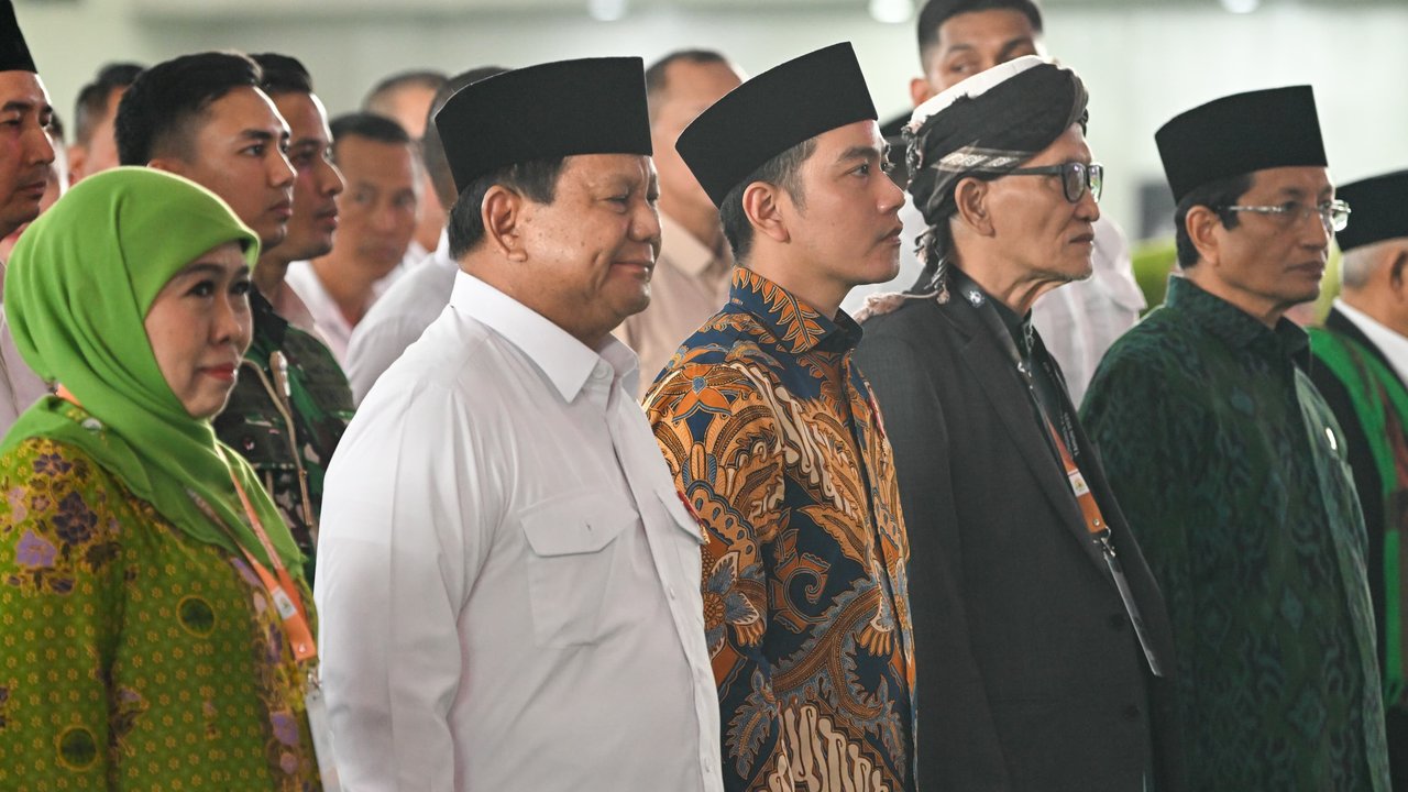 Presiden Prabowo dan Wapres Gibran di Acara Muslimat NU