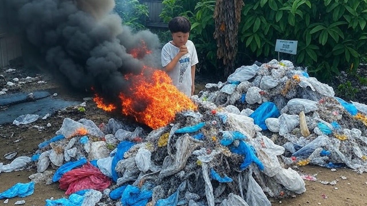 Ilustrasi Bakar Sampah Sembarangan