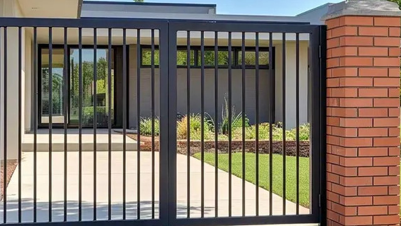 Model Pagar Rumah Minimalis Batu Alam. Foto: Woro Anjar Verianty via Qwen AI