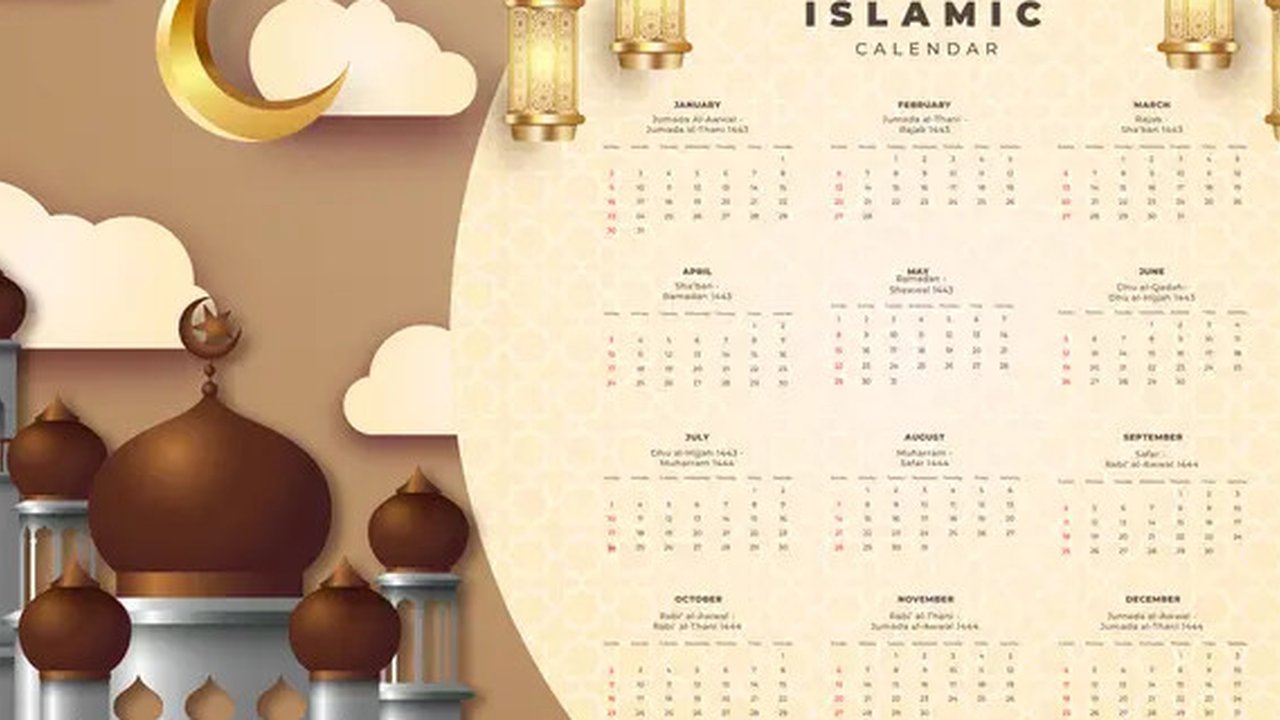 Ilustrasi kalender Islam, Hijriah. (Photo Copyright by Freepik)