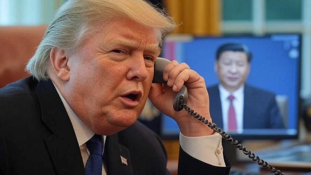 ilustrasi trump telepon xi jinping