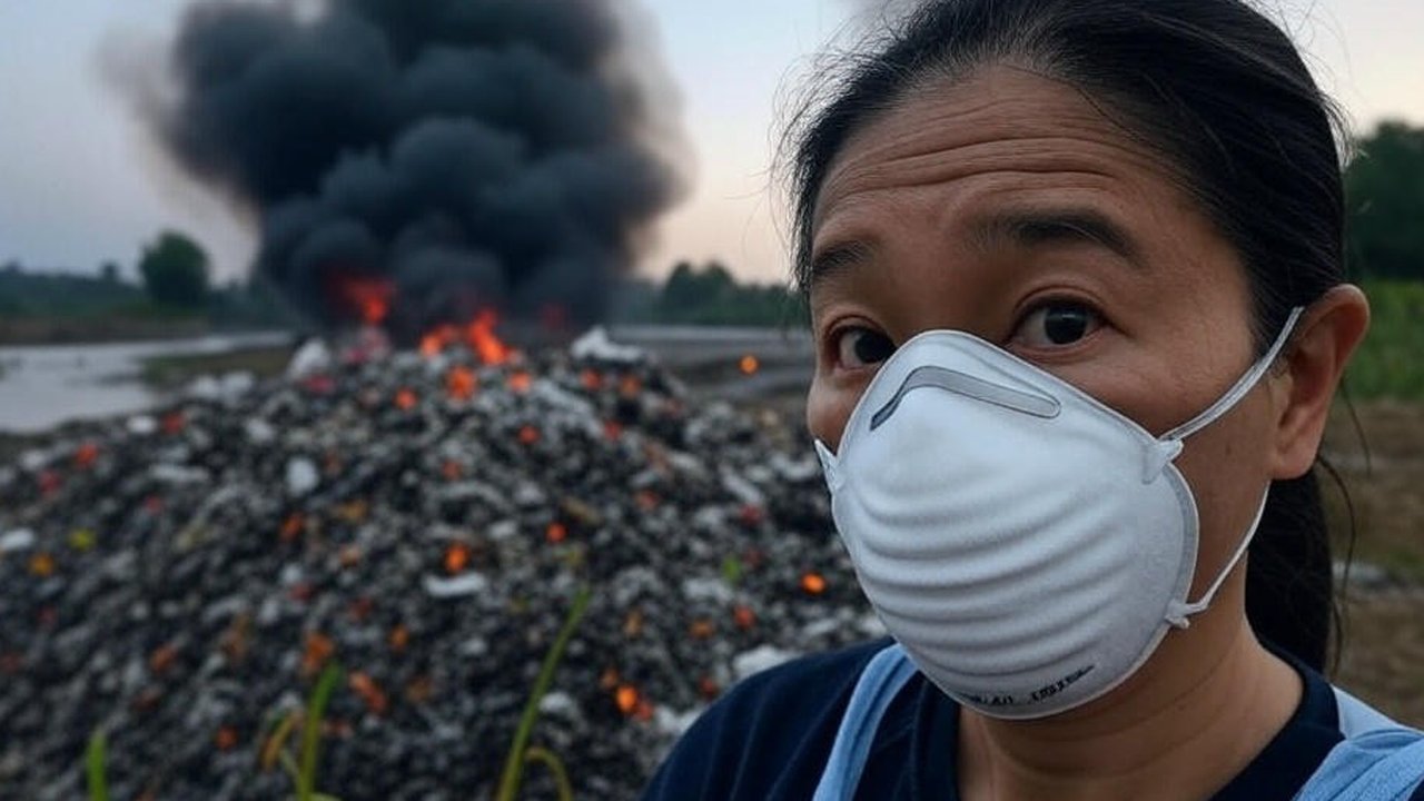 Ilustrasi Bakar Sampah Sembarangan